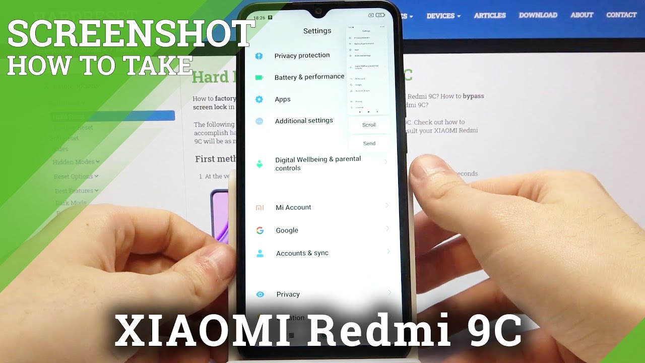 How to Take Screenshot on XIAOMI Redmi 9C – Capture Screen