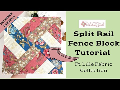 Split Rail Fence Quilt Block Tutorial - Beginner Friendly | RebsFabStash