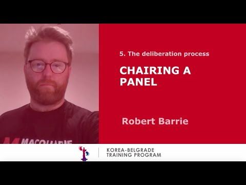 Module 5: Chairing a panel by Robert Barrie