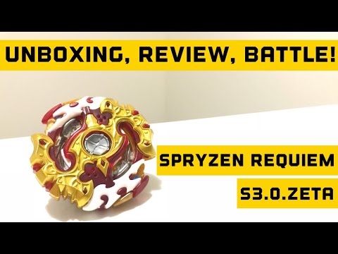 Spryzen Requiem S3.0.Zeta - Unboxing, Review and Battle! [Beyblade Burst Evolution/Switchstrike]