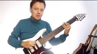 Economy Picking Run for 8-String Guitars in F# Phrygian Major