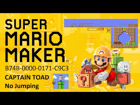 Super Mario Maker | Captain Toad - No Jumping | Super Mario Bros. 1 Theme