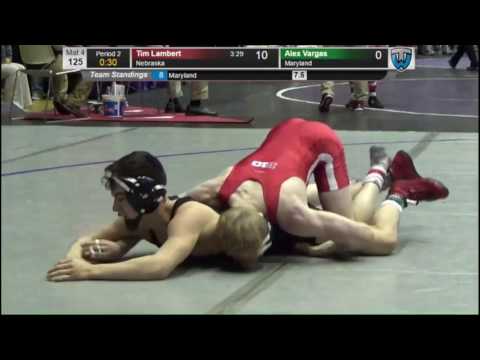 Tim Lambert (Nebraska) vs Alex Vargas (Maryland) - 2016 Midlands Wrestling