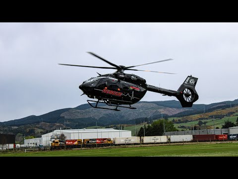 Otago and Southland Rescue Helicopter, Air 1 Dunedin coming back from PTS.