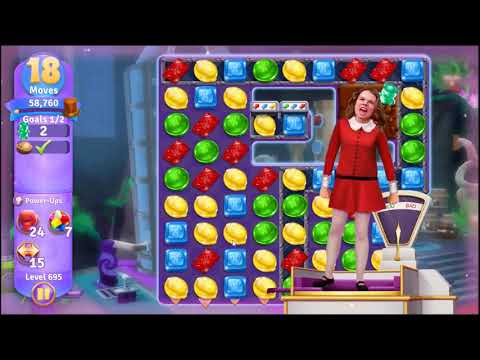Wonka's World of Candy Level 695 - NO BOOSTERS + FULL STORY 🍫 | SKILLGAMING ✔️