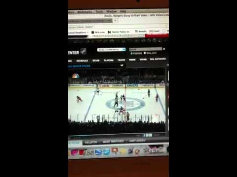 Rangers vs Devils, 3 fight 2 seconds into the game!