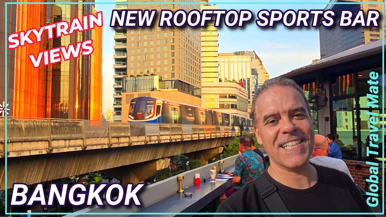 Bangkok Upper Deck Rooftop Sports Bar Skytrain View 🇹🇭 Thailand