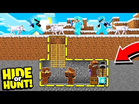 Hunted in Minecraft.. but we have a SECET base to HIDE! - Hide Or Hunt #5