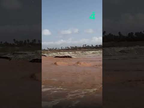 فيديو | شاهد.. بسبب قوة الأمطار.. سيول في نهر الكلال بمحافظة واسط