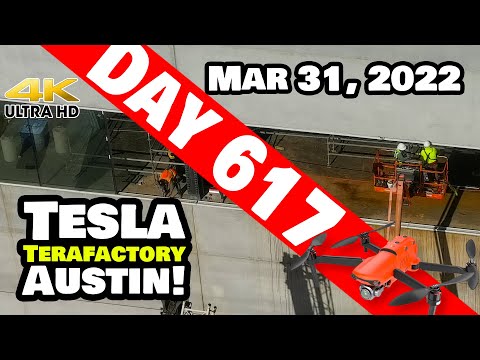 GA GETS ATTENTION BEFORE CYBER RODEO AT GIGA TEXAS! - Tesla Gigafactory Austin 4K  Day 617 - 3/31/22