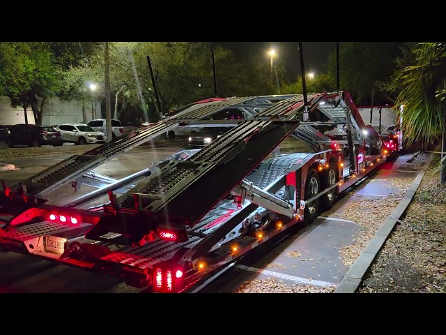 Preview image of 2026 Western Star 49X with Lohr G20TL: our newest car hauler night time walk around youtube video