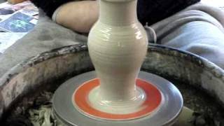 Throwing 4 different shaped clay pottery vases on the wheel demo how to