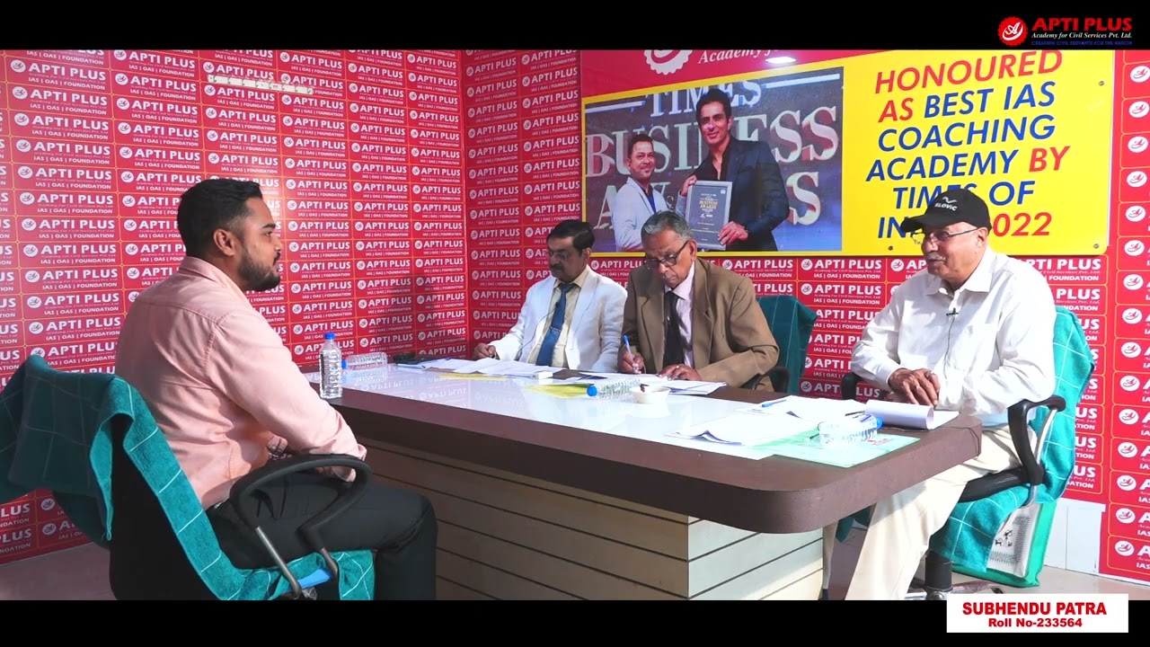 UBHENDU PATRA || RANK 112 || OAS 2024 || Mock Interview || APTI PLUS