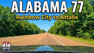 4K Driving AL 77 North – Rainbow City to Attalla, Alabama | Scenic Highway Drive