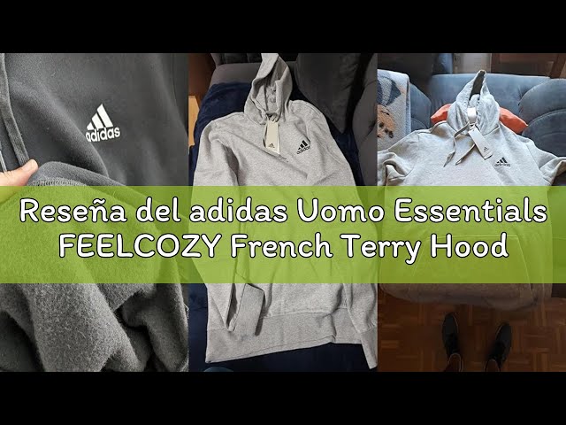 Vídeo relacionado con adidas Hombre Essentials Feelcozy Fleece Hoodie Sweatshirt, Black/White, L