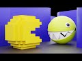 Pacman 2D Meets Gold Chain Chomp World 2D 3D