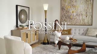Watch A Video About the Possini Euro Piazza Antique Brass Black Torchiere Floor Lamp
