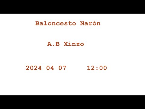 Baloncesto Narón - A.B. Xinzo 07 2a Fase 2024-04-07 12:00