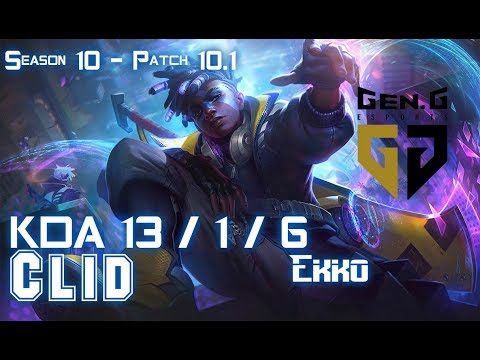 Gen Clid EKKO vs LEE SIN Jungle - Patch 10.1 KR Ranked