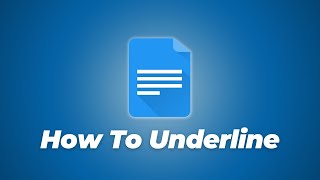 How to Underline in Google Docs