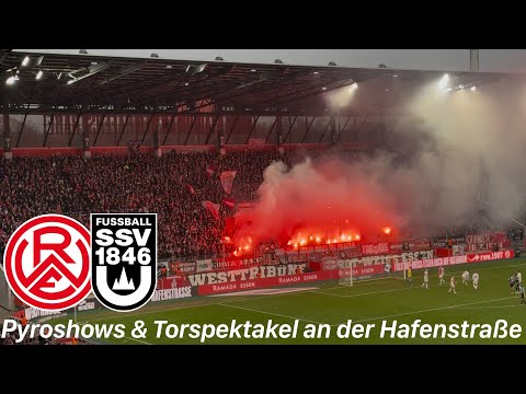 Rot-Weiß Essen - SSV Ulm | Pyroshows mit Pfeifkonzert & 5 Tore Spektakel an der Essener Hafenstraße