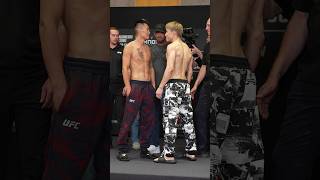 公式計量後のフェイスオフ💥バンタム級アオリ・チロン🆚朝倉海#朝倉海#UFCShanghai📅8月29日（土）⁣⏰️プレリム16時｜メインカード19時⁣📺 #UNEXT & #UFCFightPass