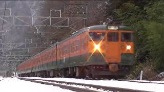 【線路直前横断】上越線115系6連