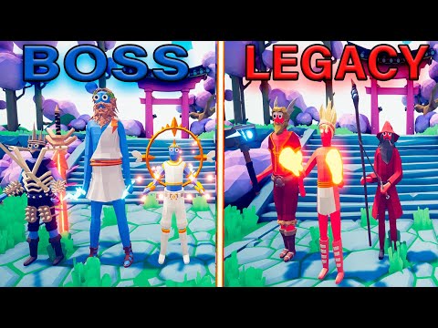 BOSS UNITS TEAM vs LEGACY TEAM - Totally Accurate Battle Simulator | TABS