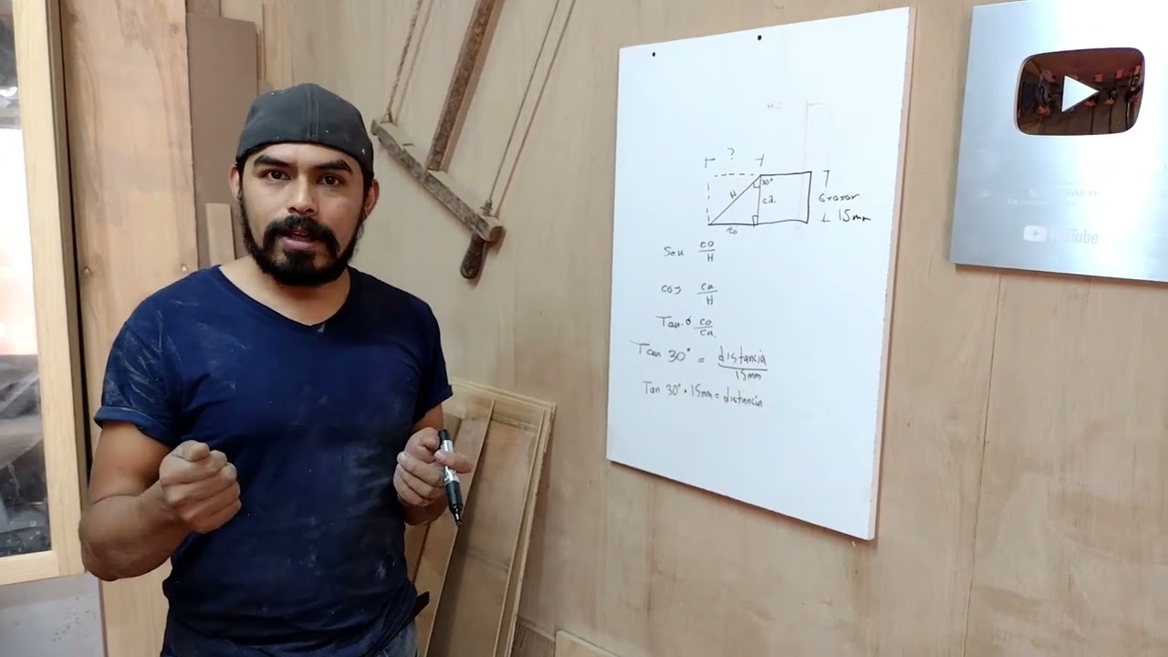clase de carpintería ( aprende la fórmula para cortar ángulos a bisel)