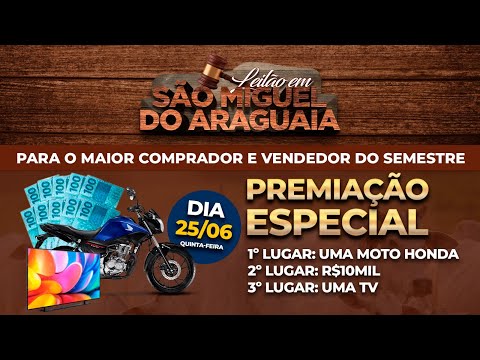 LEILÃO DA LEILOGADO  EM SÃO MIGUEL DO ARAGUAIA - GO 14/05/2026 | LEILÃO AO VIVO.