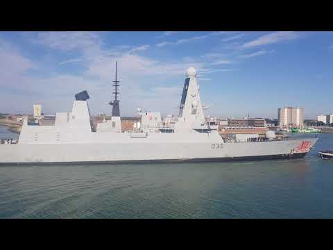 Hms Dragon sailing into HMNB Portsmouth 6/7/2019 Pt 2