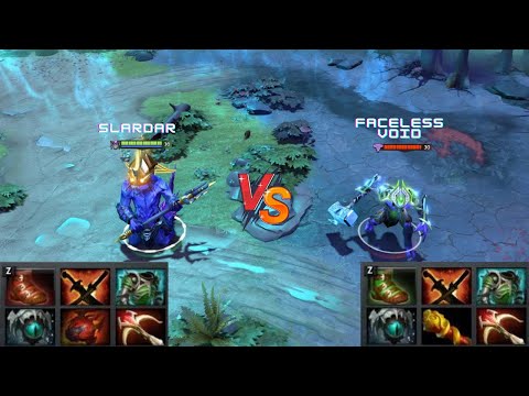 Dota 2 | Slardar vs Faceless Void lvl 30 | Normal Attacks Only