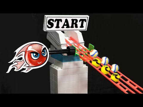 Marble race: Quercetti Tournament Country Balls in Oval Layered Circuit