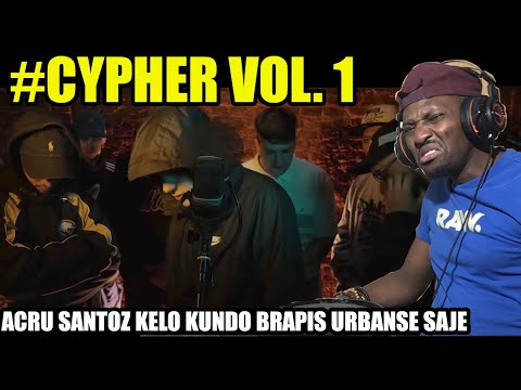 #CYPHER VOL.1 // ACRU SANTOZ KELO KUNDO BRAPIS URBANSE SAJE | ENG SUB | REACTION