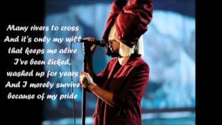 Sia - Many Rivers To Cross (lyrics)