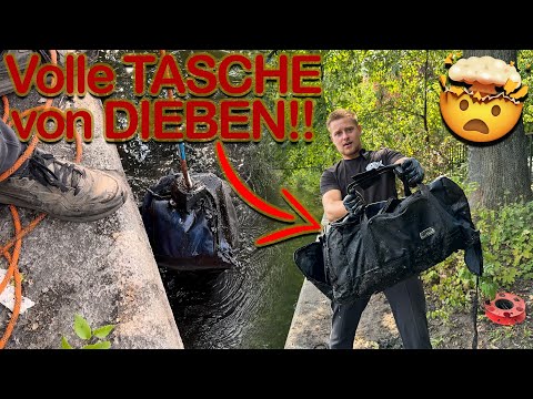 Completely FULL bag found by THIEVES in the RIVER!!😳🤯 / Magnet fishing with Gebrüder Lange