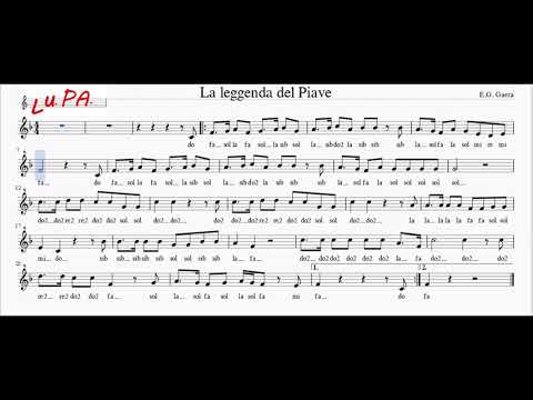 La leggenda del Piave - Flauto dolce - Note - Spartito - Canto - Tutorial - Recorder