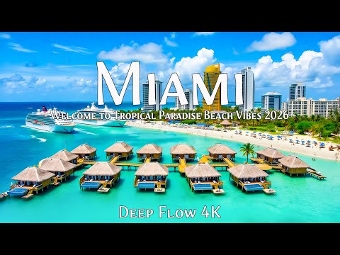 Miami 4K Drone Footage | Iconic Skyline, Crystal Beaches & Vibrant City Vibes UHD
