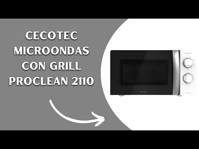 Vídeo relacionado con Cecotec Microondas con Grill ProClean 2110. 700W con 6 Niveles de Potencia, Capacidad 20 L, Función Grill, Tecnología 3DWave, Modo Descongelación, Temporizador hasta 30mins