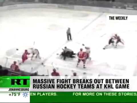 KHL Line Brawl: One Of The Biggest Hockey Fights In History?
