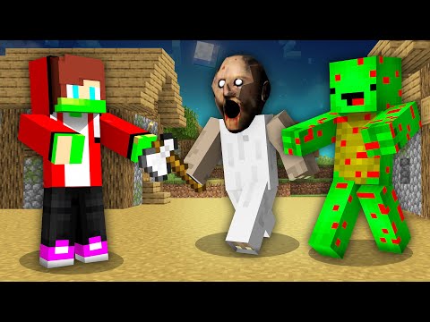 Maizen JJ & Mikey - Scary Granny Turned JJ and Mikey into Zombies in minecraft Challenge Maizen