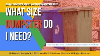What Size Dumpster Do I Need