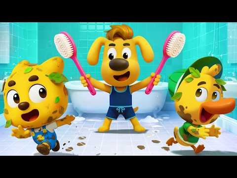 Bath Squad | Good Habits for Kids | Useful Story | Cartoon | Sheriff Labrador
