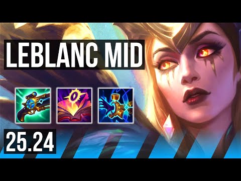 LEBLANC vs YASUO (MID) | Good KDA: 16/2/10 | KR Diamond | 25.24