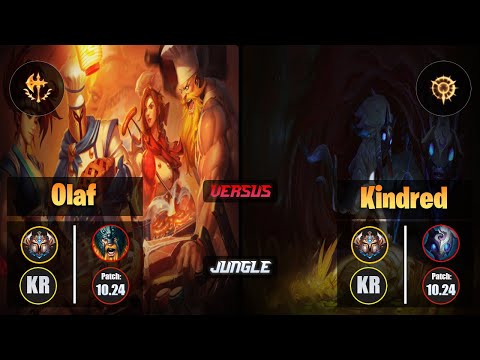 Challenger OLAF [Conqueror] (Jungle) VS  KINDRED - Challenger KR Patch 10.24
