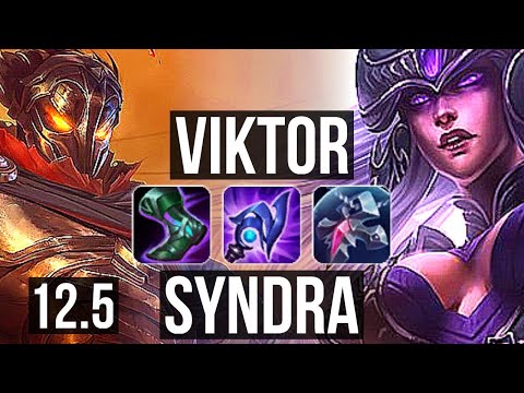 VIKTOR vs SYNDRA (MID) | Rank 6 Viktor, 5/1/5 | JP Grandmaster | 12.5