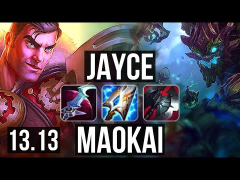 JAYCE vs MAOKAI (TOP) | 5/0/8, 2.0M mastery, 1200+ games | KR Grandmaster | 13.13