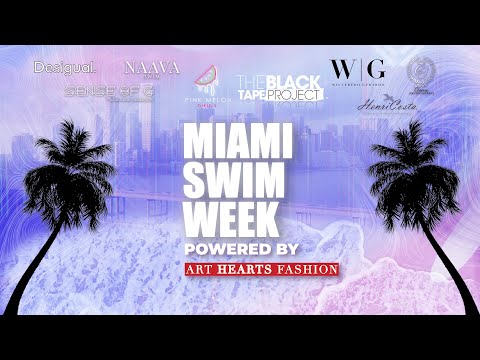 pretty bikini models Dust Tape fashion show Miami Swim Week black tape ...