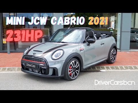 New Mini John Cooper Works Cabrio 2021 Model in Moonwalk Grey (231hp) - Walkaround & Exhaust Sound