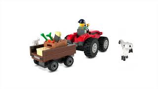 LEGO® City 60461 Červený traktor s přívěsem a ovcemi